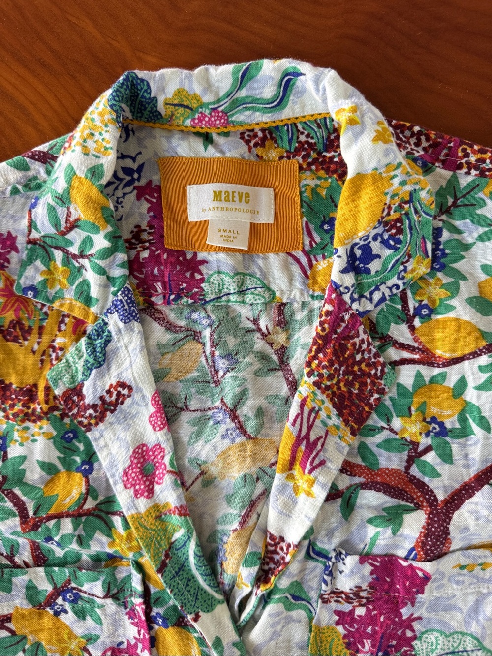 Maeve Multicolor Tropical Print Button-Up Shirt - Picture 4 of 6